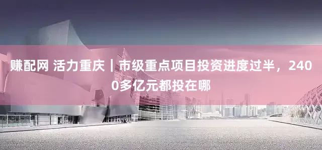 赚配网 活力重庆｜市级重点项目投资进度过半，2400多亿元都投在哪
